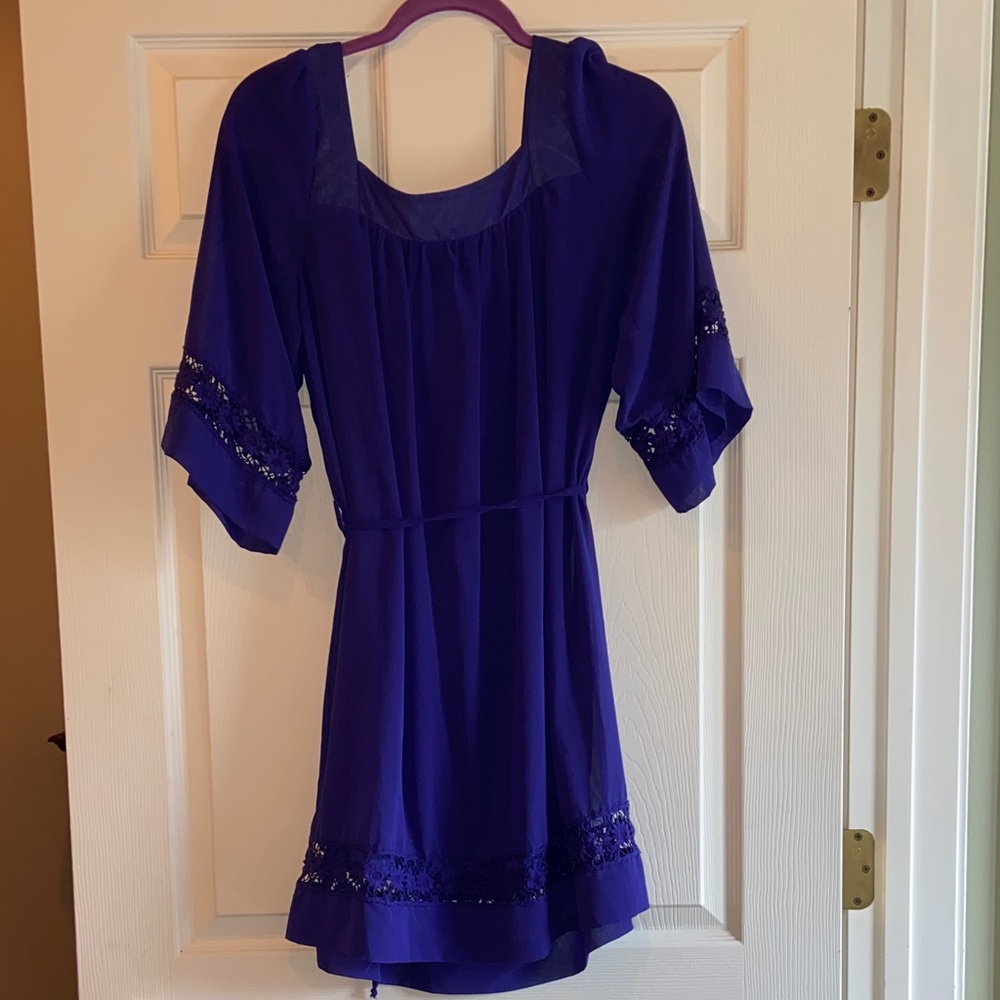 Elegant Electric Blue Women's Dress